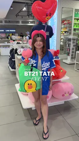 Come with me to shop for TATA merch to see V throw the ceremonial first pitch at Dodger Stadium! 🧢⚾️❤️ Line Friends LA is having extra 10% off TATA merch if you show your Dodgers game ticket for 8/25 & 8/27! I had to go because there are so many new collections that I have not seen in person! Everything is so adorable!🤍 #bt21 #bts #tata #kimtaehyung #v 