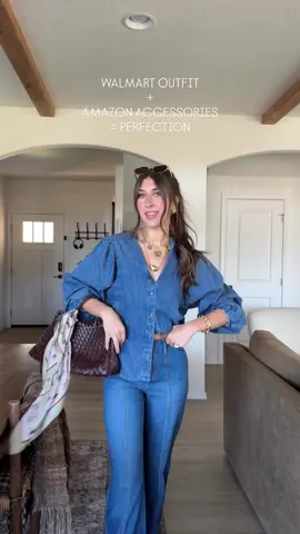 MATCH MADE IN HEAVEN = WALMART & AMAZON!!!  obsessed with this all denim fit! fun fact- they don’t even go together but HOW PERFECT do they go?!  pair this fit + amazon affordable accessories and OMGGGG!  🔗 IN MY AMAZON STFNT  #walmart #walmarthaul #walmartcreator #walmartfinds #walmartfashion      walmart haul | walmart finds | walmart fashion | walmart style | walmart outfits | amazon fashion | amazon style | affordable amazon haul @Walmart @Amazon Fashion  