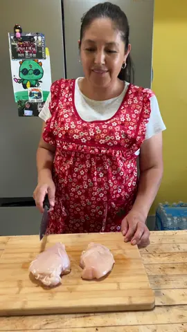 Espagueti con pechuga, fácil de preparar #fyp 