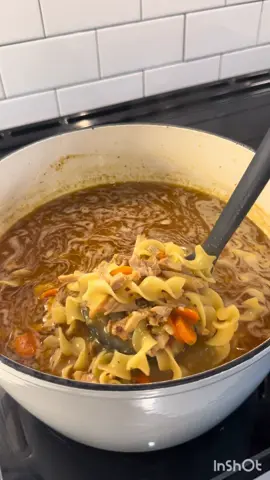 Homemade Chicken Noodle Soup 🥣 because nothing warms you up like this classic. #chickennoodlesoup #soup #fallrecipes #fall #EasyRecipe