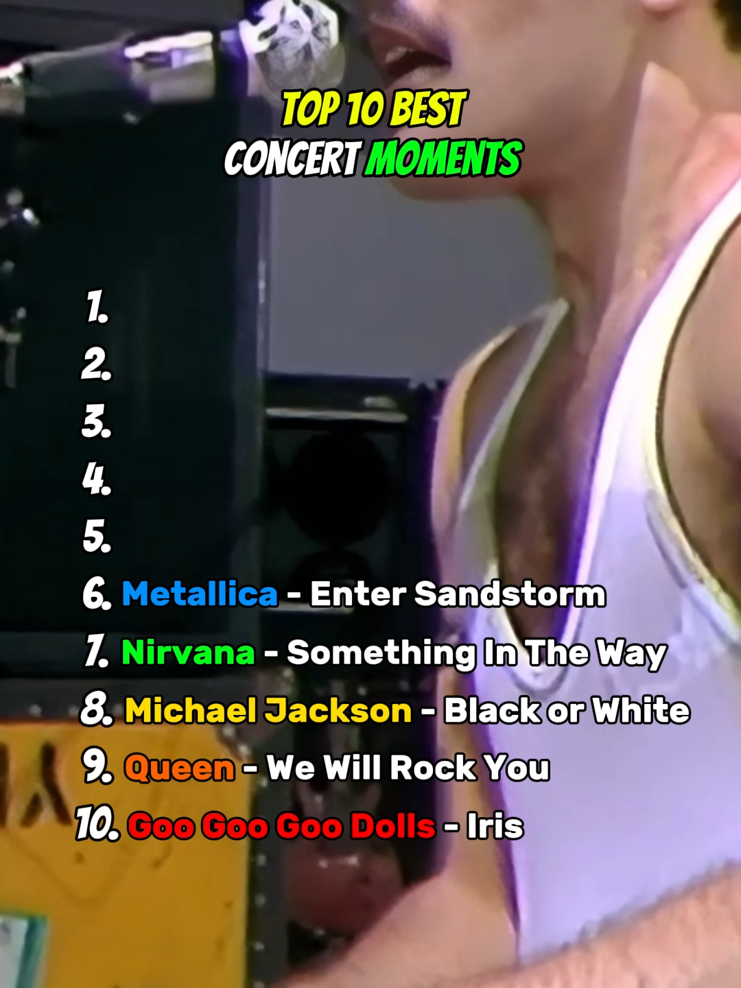 What is the best Concert of all time? #top10 #concerts #concert #concertmoments #songs #queen #bohemianrhapsody #acdc #thunderstruck #dmx