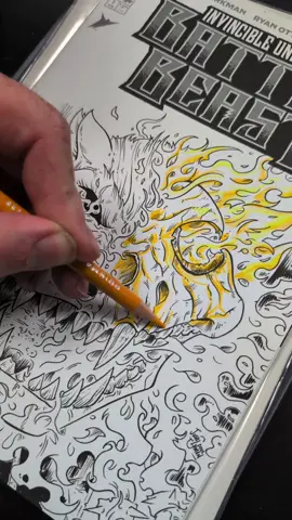 Ghost Beast.... Battle 👻? spirit of conquest.... lets color it up. #artofjoshlyman #battlebeast #ghostrider #sketches #art 