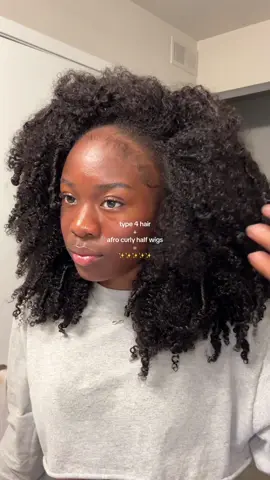 hair deetsss: reshine hair 3 in 1 afro curly halfwig/24 inches💕 @Reshinehair @Reshine Hair Store  #halfwigtok #type4hair #4chair #afrocurlyhair #tiktokshopbacktoschool 