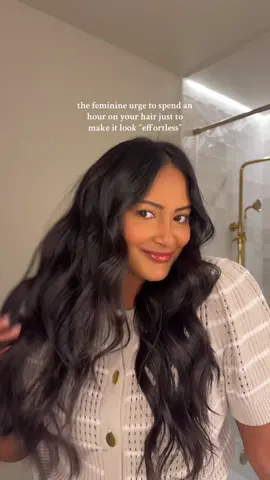 Proof that “effortless” hair takes the most effort 🤍✨ #hairtok #curlsbrushedout #effortlesshair #hairtransformation   