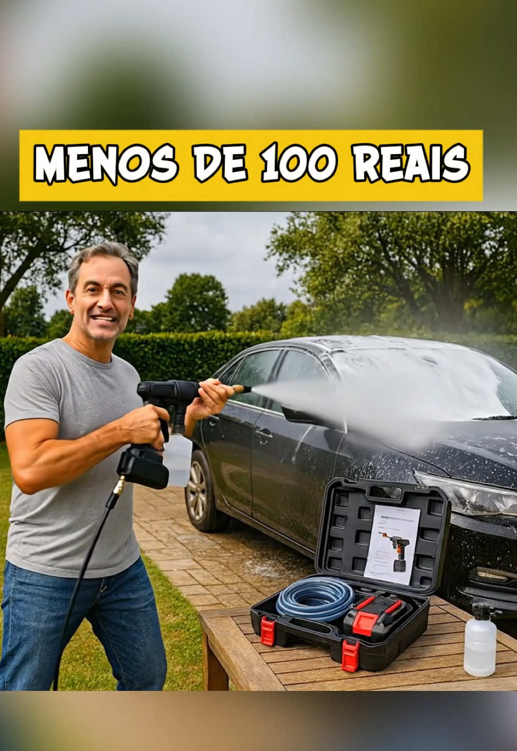 🚀 Promoção exclusiva TikTok Shop! De R$190 por apenas R$95 🤯 – metade do preço! 💦 Lava carro, moto, quintal e muito mais com potência portátil! ⚡ Envio rápido, estoque limitado. 👉 Garanta já o seu no carrinho laranja antes que acabe! #OfertaTikTokShop #LavaJatoPortátil #PromoçãoExclusiva #AchadinhosOnline #CompreJá