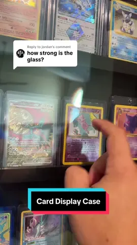Replying to @jordan This display case is made out of UV protected pc glass.  #displaycase #pokemoncards #sportscards #collection #cards 