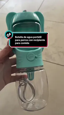 Botella de agua portátil para perros con recipiente para comida#parati 