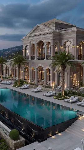 Ever imagined living in a home that feels like it was painted by the sunset? ✨ #LuxuryVilla #PastelDream #PoolsideViews #ModernElegance #AIGeneratedArt 