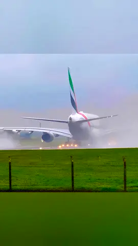 Rainy Day Takeoff with Emirates A380! #EmiratesAirlines #A380 #AircraftTakeoff #WetRunway #AviationLovers #FlyingHigh #TravelGoals #RainyDay #AirplanePhotography #PilotLife #AviationLife #FlightAdventure #TarmacMagic #AirbusA380 #epictakeoff 