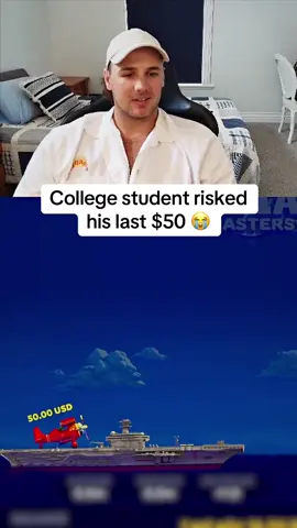College student risked his last $50 😭 #streaming #avia #kick #planegame #aviamasters 