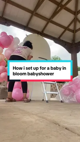 How I set up a baby in bloom babyshower #creatorsearchinsights #balloondecor #diyprojects #balloonsoftiktok #foamprops 