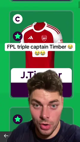 Triple captain timber I’m done #fantasypremierleague #fpl #gameweek2 #arsenal #jurrientimber 