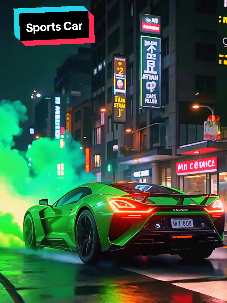 Live Wallpapers2025 Stunning Live Wallpapers for 2025 high-performance sports car accelerates through a rain-soaked metropolitan nightscape, green smoke trailing dynamically from its exhaust, headlights casting sharp beams on wet asphalt as the camera follows its realistic speed, capturing tire spray and building reflections in motion. #creatorsearchinsights   #livewallpapers , #4kwallpaper , #anime , #supercar @tiktok creators @TikTok UK 