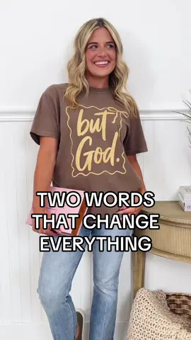 For the moments when life feels heavy, this tee says it all. But God—the reminder of hope, faith, and strength you can carry with you daily. Simple, powerful, and always on time. #shopmoco #graphictees #christiantiktok #tees #fashion 