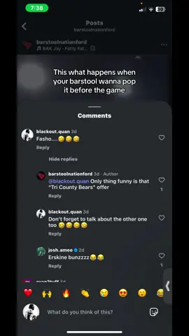 #fyp #barstoolsports #fridaynightlights #viral #trending I love when I SU the barstool pages
