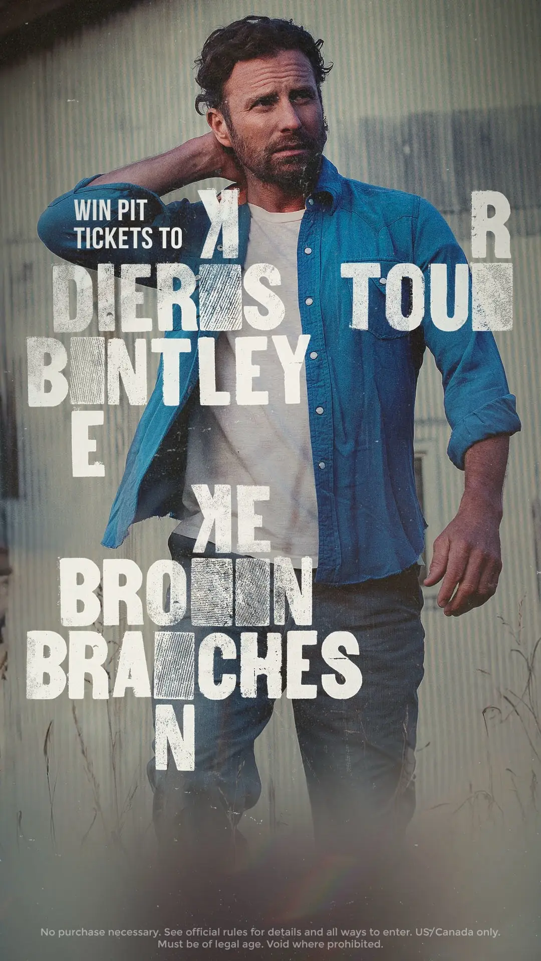 We’re thrilled to team up with Dierks Bentley to bring fans closer to the action than ever! We’re giving away pit tickets to his Broken Branches Tour—your choice of stop—exclusively in the One Country app. Get ready to be front and center, feeling every beat and singing along just feet from the stage. Don’t miss your chance—enter now for the ultimate Dierks Bentley experience!