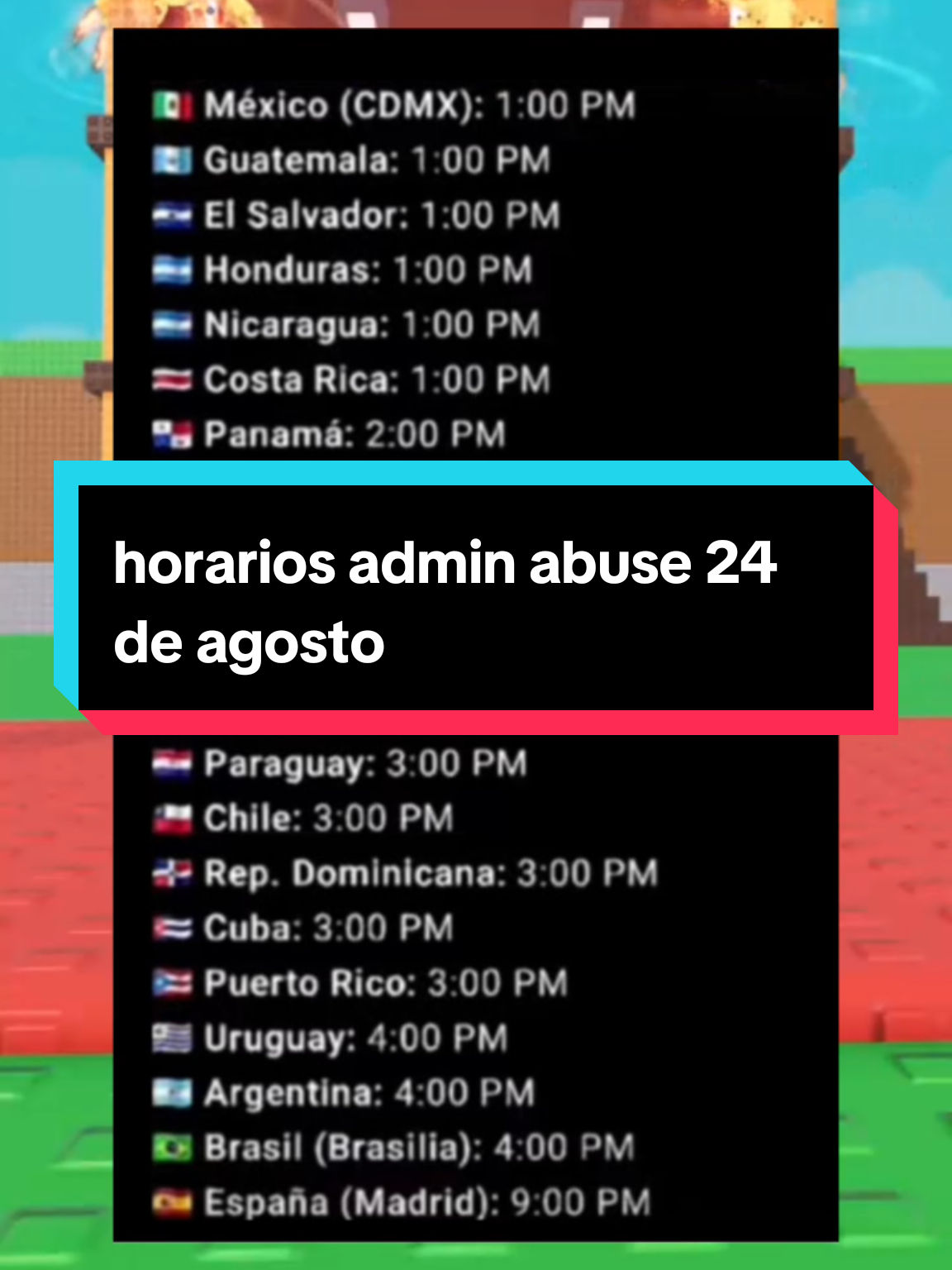 admin abuse horarios domingo 24 de agosto #robaunbrairont #robloxfyp #robloxgames #roblox #brainrot 