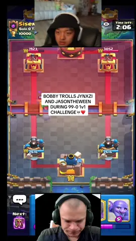 Bobby trolls jynxzi and jason the ween💀❤️#fyp #xyzbca #clashroyale #xy @ttbobbyokjuan @Ok @Jynxzi 