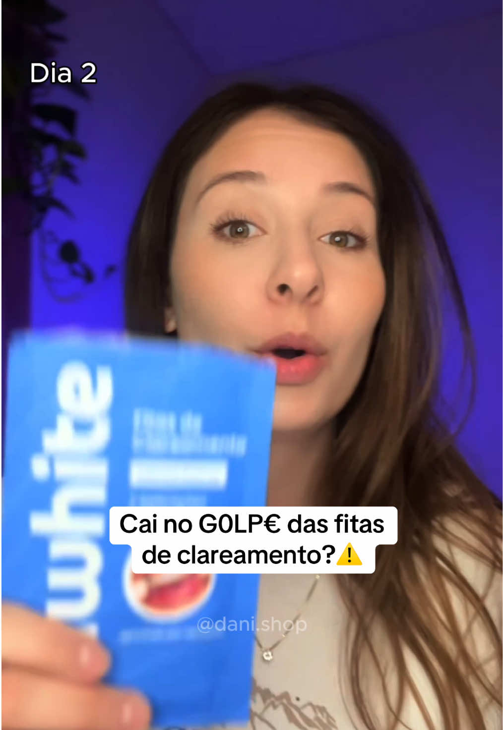 2 dia testando as fitas clareadora  #clareamentodental #fitasdeclareamentodental 