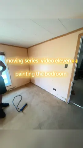 moving series: video eleven 💕i think the room already looks so much better! 🙌 with some thin/wider wood trim 🤌🏻 will be perfect! #fypシ゚viral #xyzbca #newhouse #movingseries #painting 