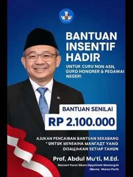 SEGERA DAPATKAN BANTUAN INSENTIF BAGI GURU NON ASN, GURU HONORER & PEGAWAI NEGERI INFO PENTING UNTUK GURU & TENDIK NON-ASN 2025! Bantuan insentif dan BSU resmi akan dicairkan! Yuk cek siapa saja yang berhak dan bagaimana proses pencairannya! SEGERA DAPATKAN LEWAT LINK DI BIO #bantuaninsentif #guruindonesia #fyp #foroyou #lewatberanda   