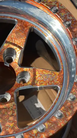 Remember those wheels I gold leafed lil while back? Finally put the clear on them and they’re ready to party 🙌🏻🙌🏻 @Weld Racing #cartok #dragracing #pinstriping 