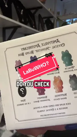 LaBu.. who?? How adorable are these monster crystal blind boxes? There’s even a secret!! #AmityvilleApothecary #witchtok #tiktokshop #crystaltok #CrystalHealing 