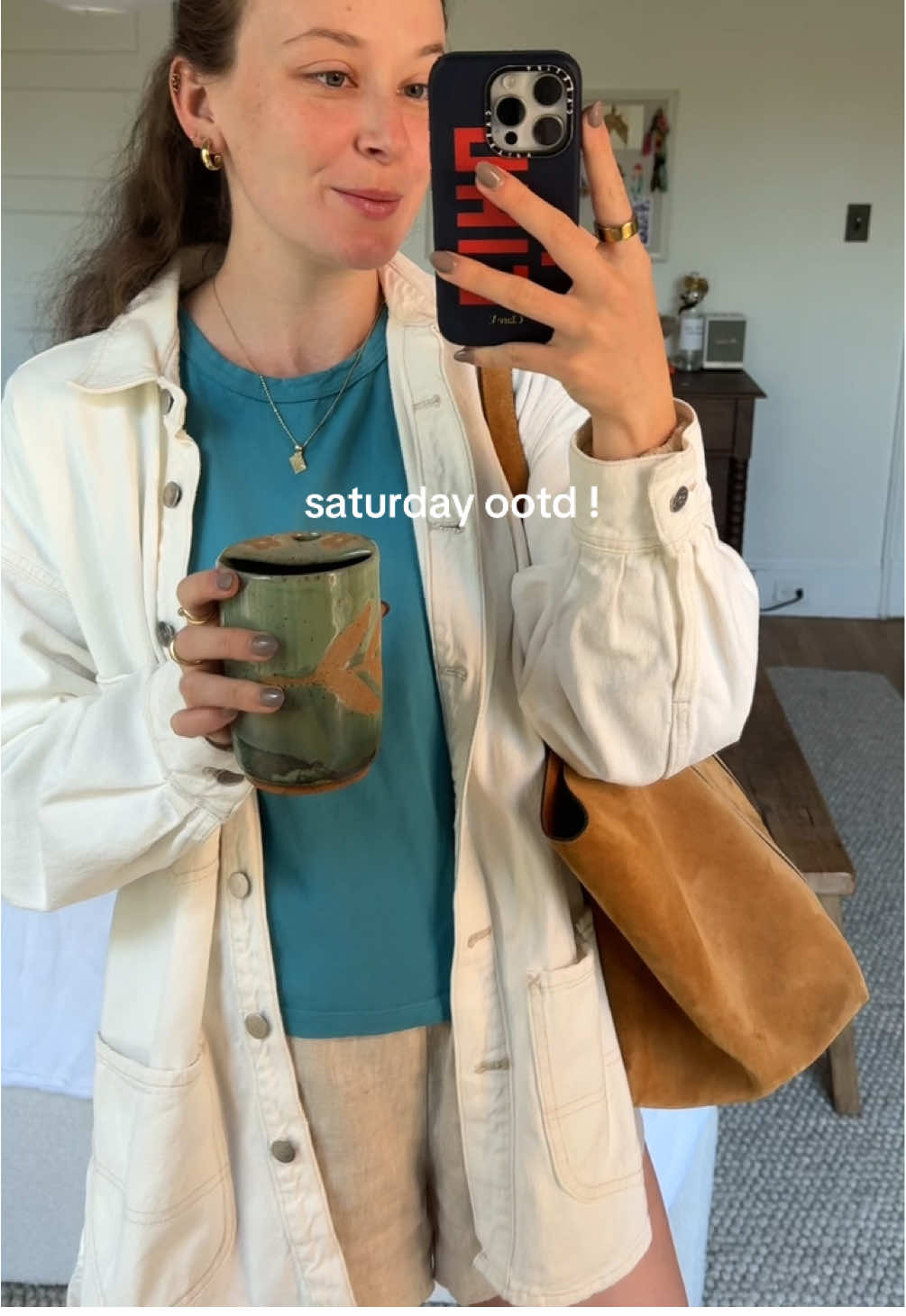 that was the longest line I have everrrrr seen in DC but @East Fork haul soon 🤭 #OOTD #outfitinspo @Sézane @reformation @LESET @Jenni Kayne @The RealReal 