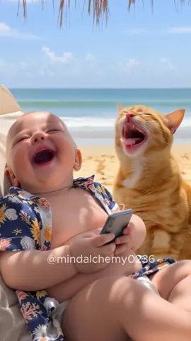 Cute funny baby with orange cat 😂 #cutebaby #cutecat #funnybaby #babylaugh #funnymoment 