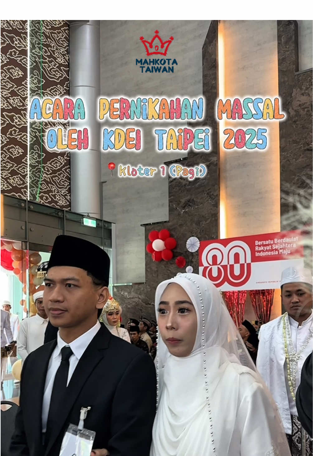 📍Kloter 1 Pernikahan di KDEI Taipei @KDEI TAIPEI acara yang sungguh luar biasa untuk mendukung terciptanya pernikahan yang sah dan resmi walau jauh dari tanah air #taiwan #pmi #pmitaiwan #nikahmassal #indotaiwan 