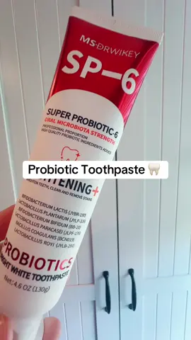 I didn’t expect to love a toothpaste this much, but here we are. This one’s packed with probiotics to help balance the mouth microbiome, and my breath has never felt fresher. Definitely not your average toothpaste. #probiotictoothpaste #oralhealth #tiktokmademebuyit #naturalproducts #momfavorites