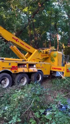 Fishing out a tractor trailer from the river #crane #towlife #towtruck #crash #recovery