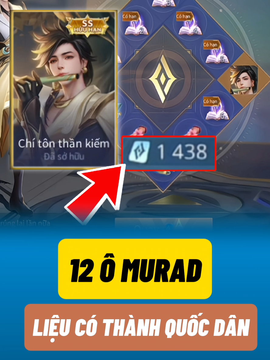 Full Vòng Quay 12 ô Murad chí tôn thần kiếm Liên Quân #xuhuongtiktok2025 #lienquan #GamingOnTikTok #LearnOnTikTok 