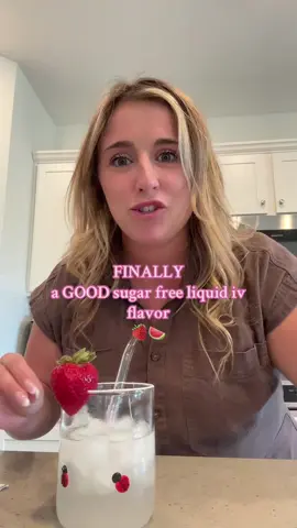 Strawberry watermelon liquid iv is SO good 🍉🍓 #liquidiv #sugarfree #electrolytes 