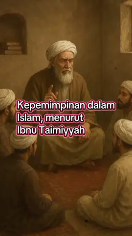 Kepemimpinan dalam Islam Menurut Ibnu Taimiyyah Menurut Ibnu Taimiyyah, kepemimpinan adalah kebutuhan mendasar umat manusia. Tanpa pemimpin, umat akan jatuh dalam kekacauan dan dominasi hawa nafsu. Karena itu, imamah atau pemerintahan dalam Islam adalah fardhu kifayah—kewajiban kolektif untuk menegakkan syariat, menjaga keadilan, dan melindungi rakyat. Seorang pemimpin tidak harus sempurna, tetapi harus paling mampu membawa maslahat terbesar dan mencegah kerusakan. Inilah sikap realistis Ibnu Taimiyyah: kepemimpinan bukan utopia, melainkan amanah besar untuk menegakkan agama dan menjaga kehidupan dunia. Singkatnya, tanpa pemimpin, agama dan dunia akan runtuh. Maka, memilih dan mendukung pemimpin yang adil adalah bagian dari ibadah. #IbnuTaimiyyah #KepemimpinanIslam #Imamah #Syariat #SejarahIslam  