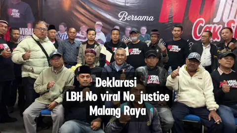 Deklarasi LBH No viral No justice Malang Raya 