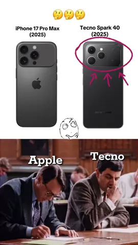 iPhone 17 Pro Max and Poco Spark 40 Similar Design Memes 🤔😂#PhoneDesign #iphone17promax #tecno #iphone #meme 
