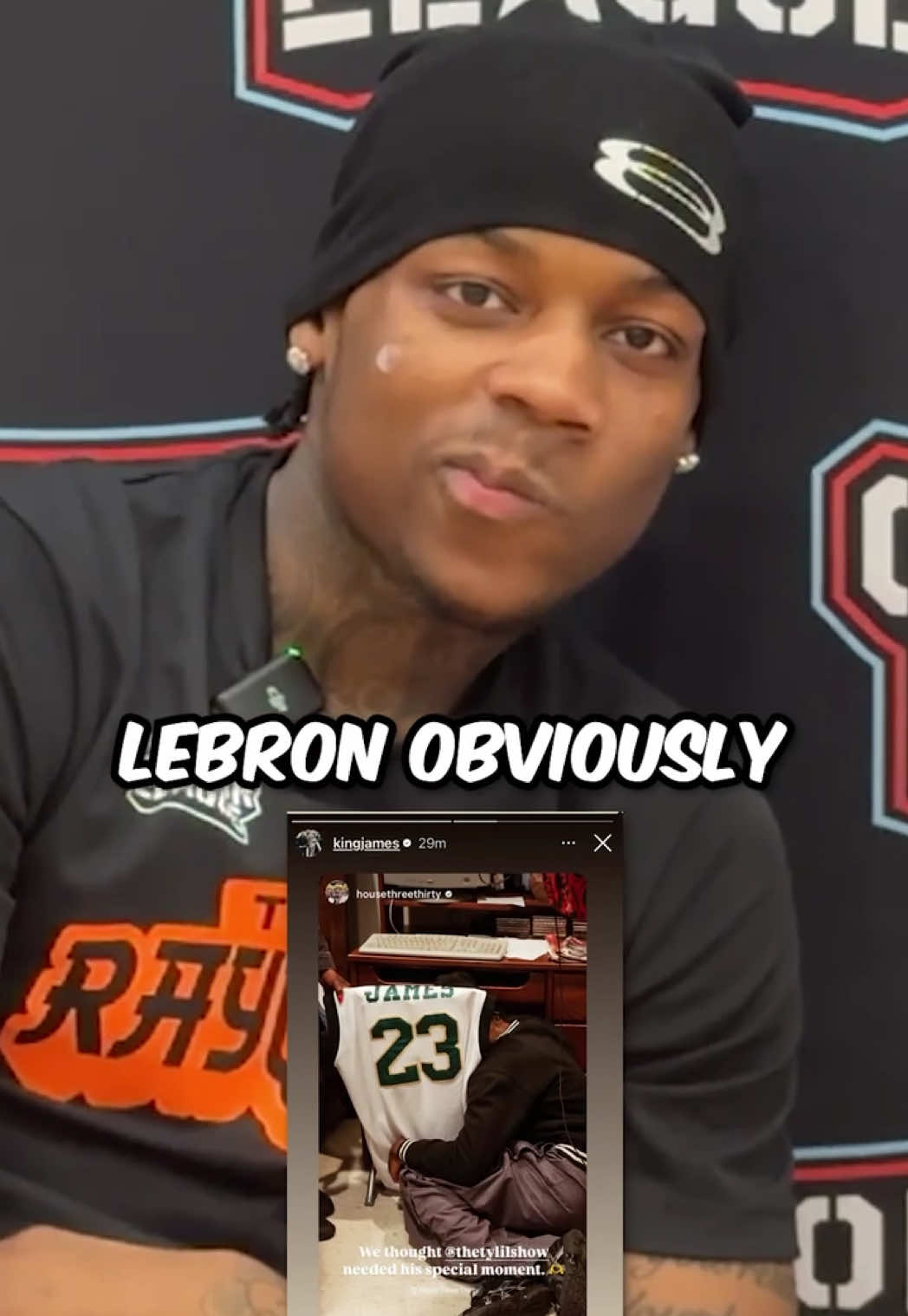 Tylil couldn’t believe Bron posted him on his story 😂🔥 @Creator League #lebronjames #tylil #lebron #funny #fyp