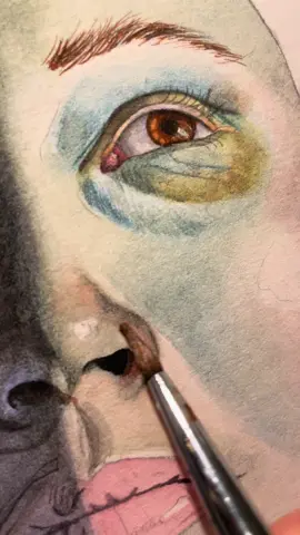 Sneak peek and real time watercolor painting. New, weird little watercolor coming your way soon.  Also this audio made me giggle. #art #watercolor #painting #fyp #watercolorpainting 