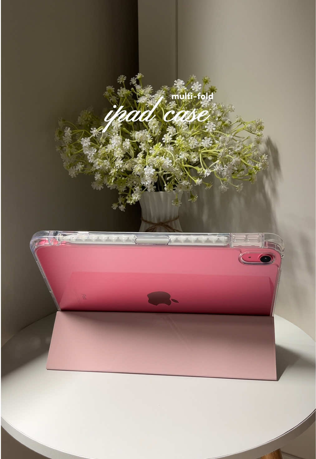 love my new ipad case!! 💗 #ipadcase #multifoldipadcase #caseforipad #ipadcasewithpencilholder #affordableipadcase 