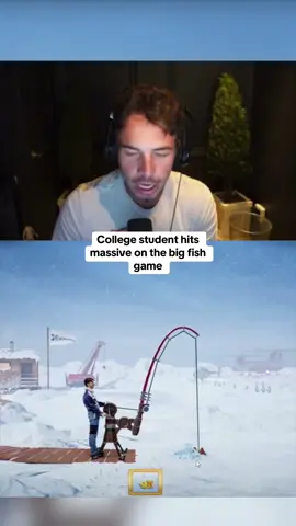 College student hits massive on the big fish game #kickstreaming 