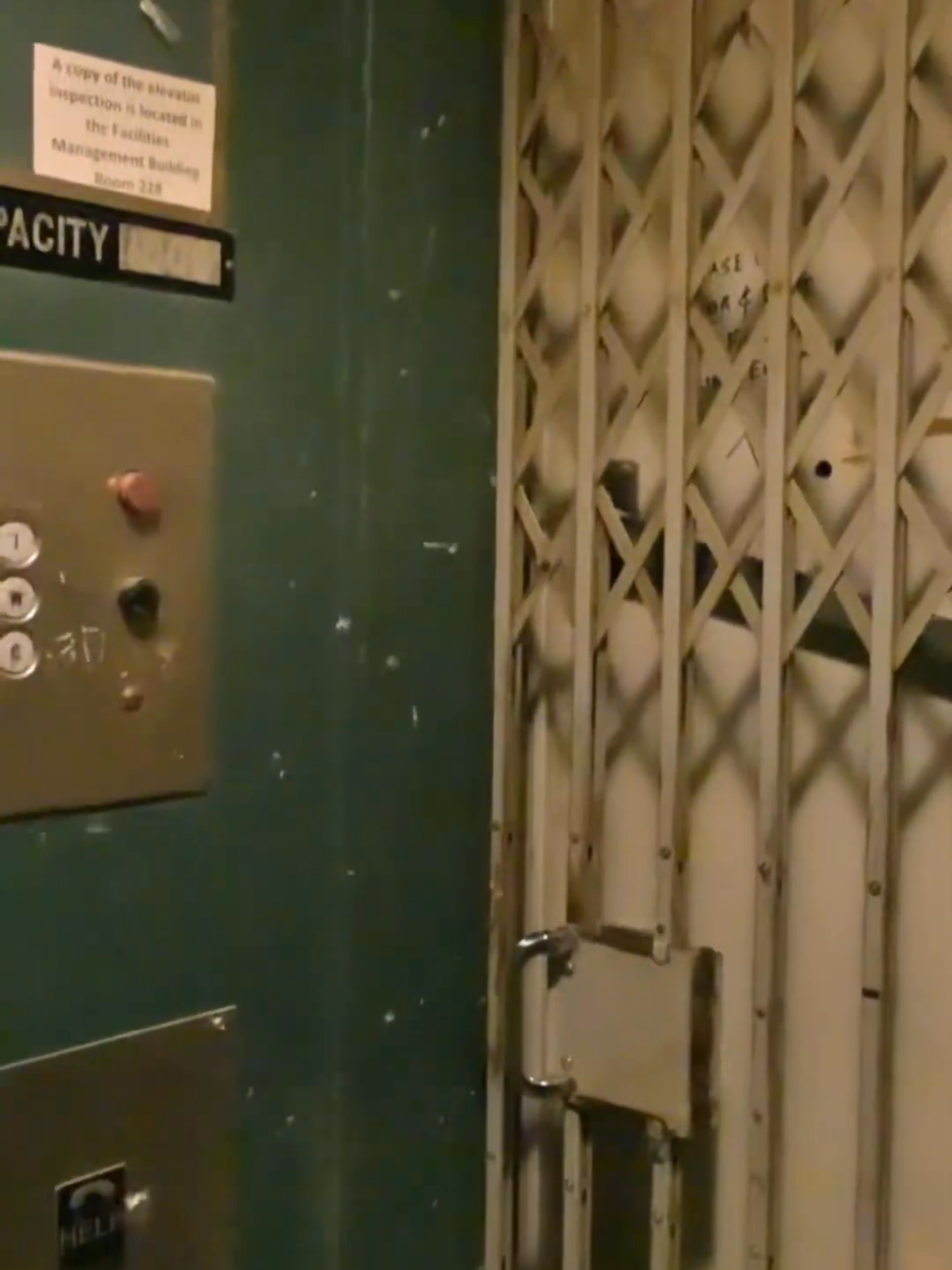 Gated Haughton Hydraulic #elevator at WVU