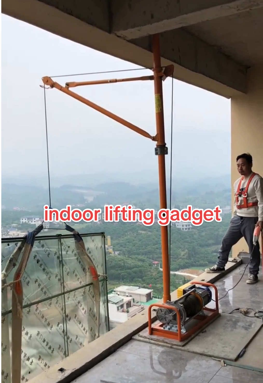 #indoor lifting gadget#floor-to-ceiling small crane# lifting crane#indoor crane