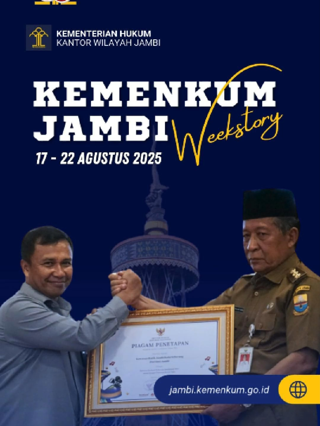Beberapa kegiatan Kanwil Kementerian Hukum Jambi pada minggu ini (11 - 15 Agustus 2025). #KementerianHukum #LayananHukumMakinMudah  #KemenkumJambi  #KementerianHukumJambi  #JonsonSiagian