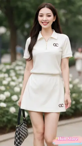 Set Váy Polo ECOCHIC Áo Polo Chân váy ngắn #ecochic #setvay #vayxinh #thoitrangnu #thoitrang 