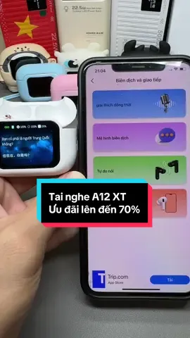 Tai nghe A12 Xt dịch thuật 134 ngôn ngữ đang có giá siêu ưu đãi. #tainghe #tainghebluetooth 