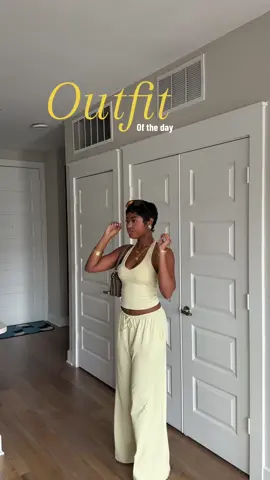 Me 🤝🏾 two piece set #fyp #yellow #twopieceset #outfitinspo #OOTD 