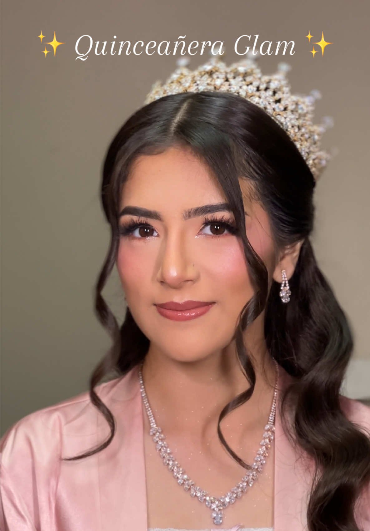Soft Quinceañera Glam ✨ #quince #quinceañera #softglam #maquillaje  #rosita_aliana 