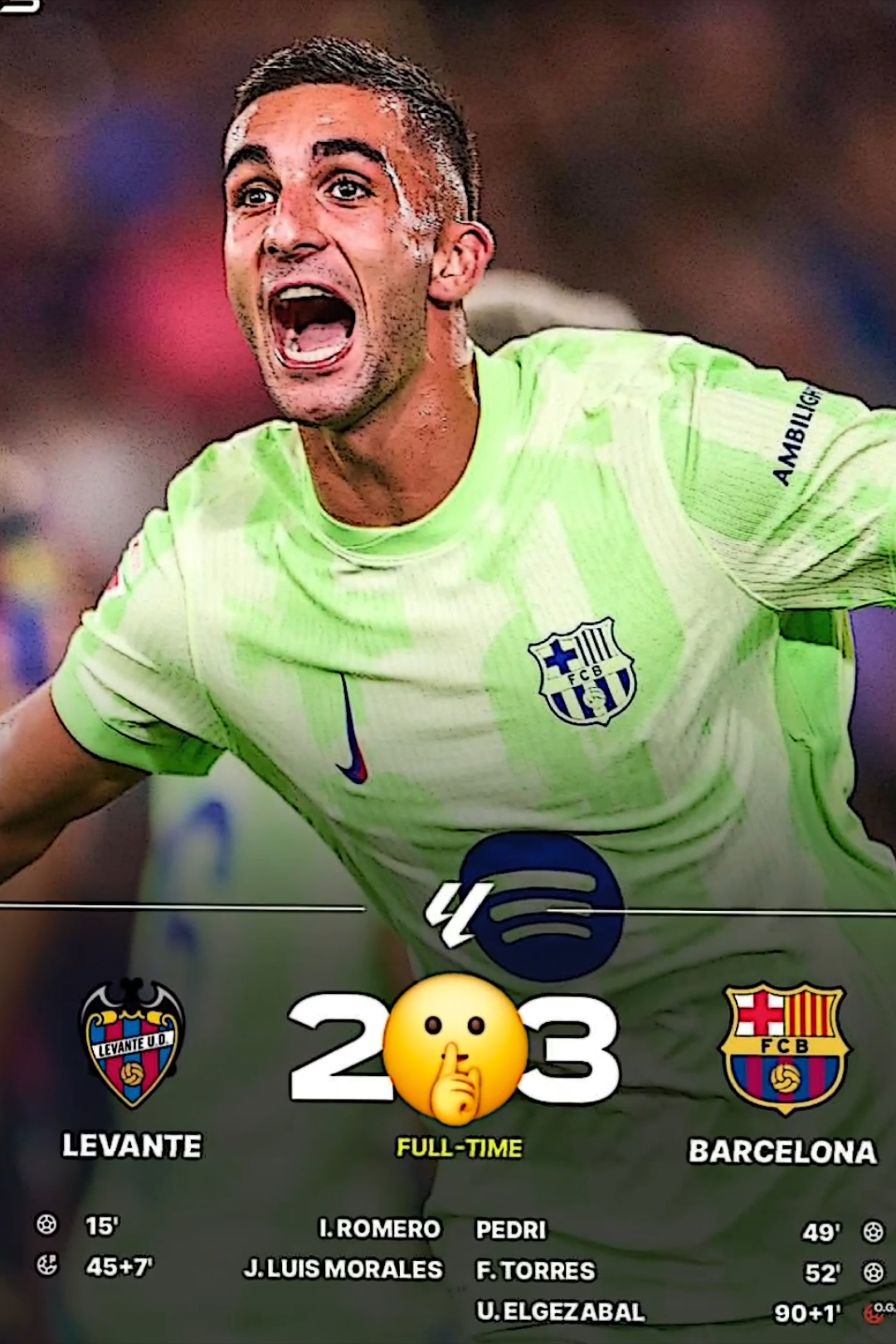 Bro kira lawan siapa💙❤️‍🩹 #fcbarcelona #levante #laliga #remontada #barçaontiktok 