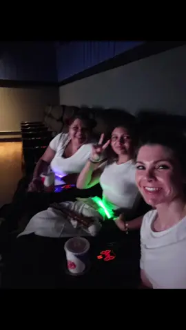 We went to a movie sing along. Super lively theater 😃! #kpopdemonhunters 
